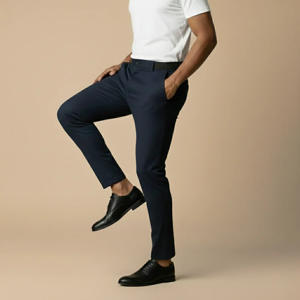 Men's slim fit business ready ankle length trousers Fashion Grand