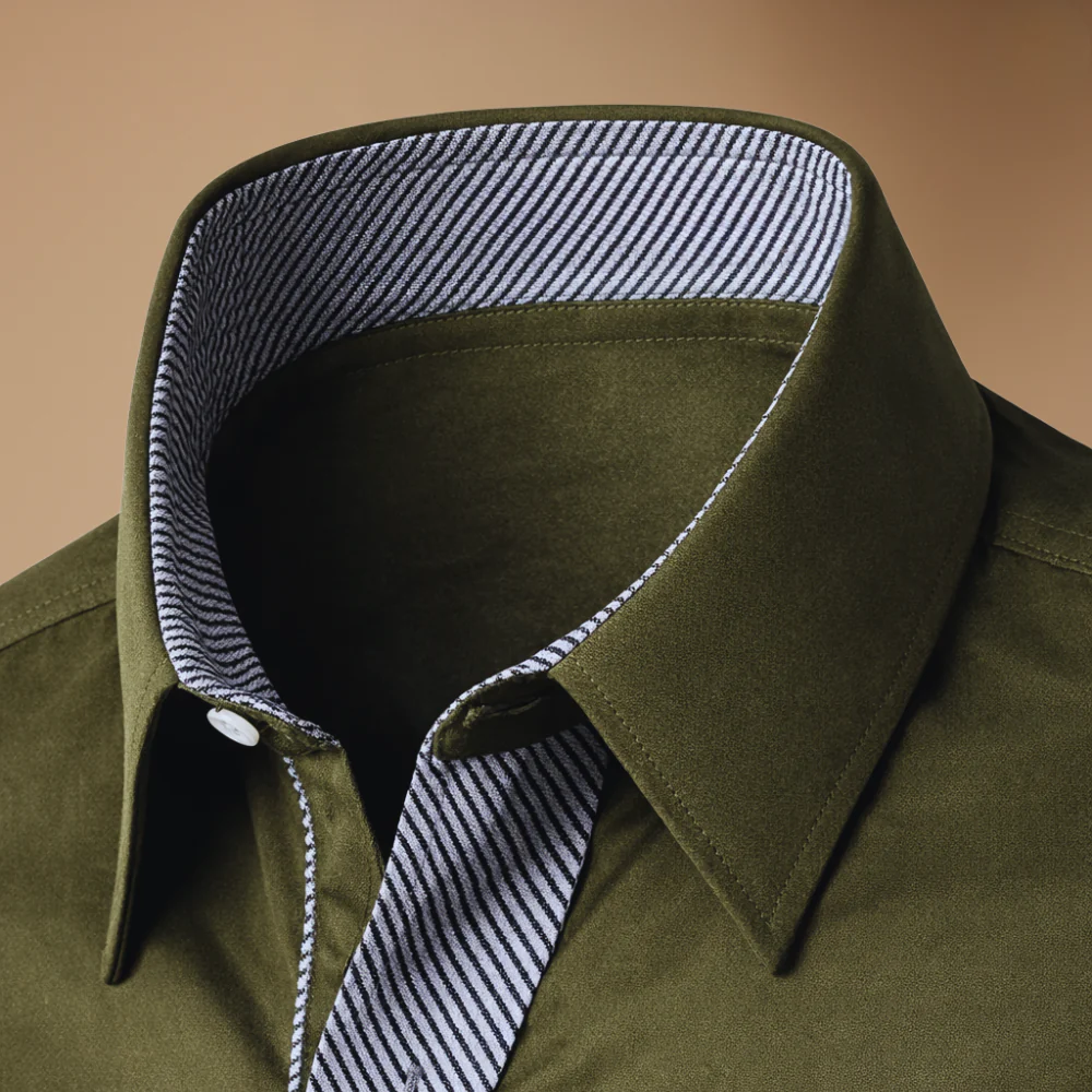Men’s slim fit long sleeve shirt for casual wear and refined style Fashion Grand