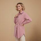 Women's long sleeve jacket button front outer layer Fashion Grand