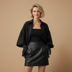 Women's loose collar blouse long sleeve flare cuff Fashion Grand