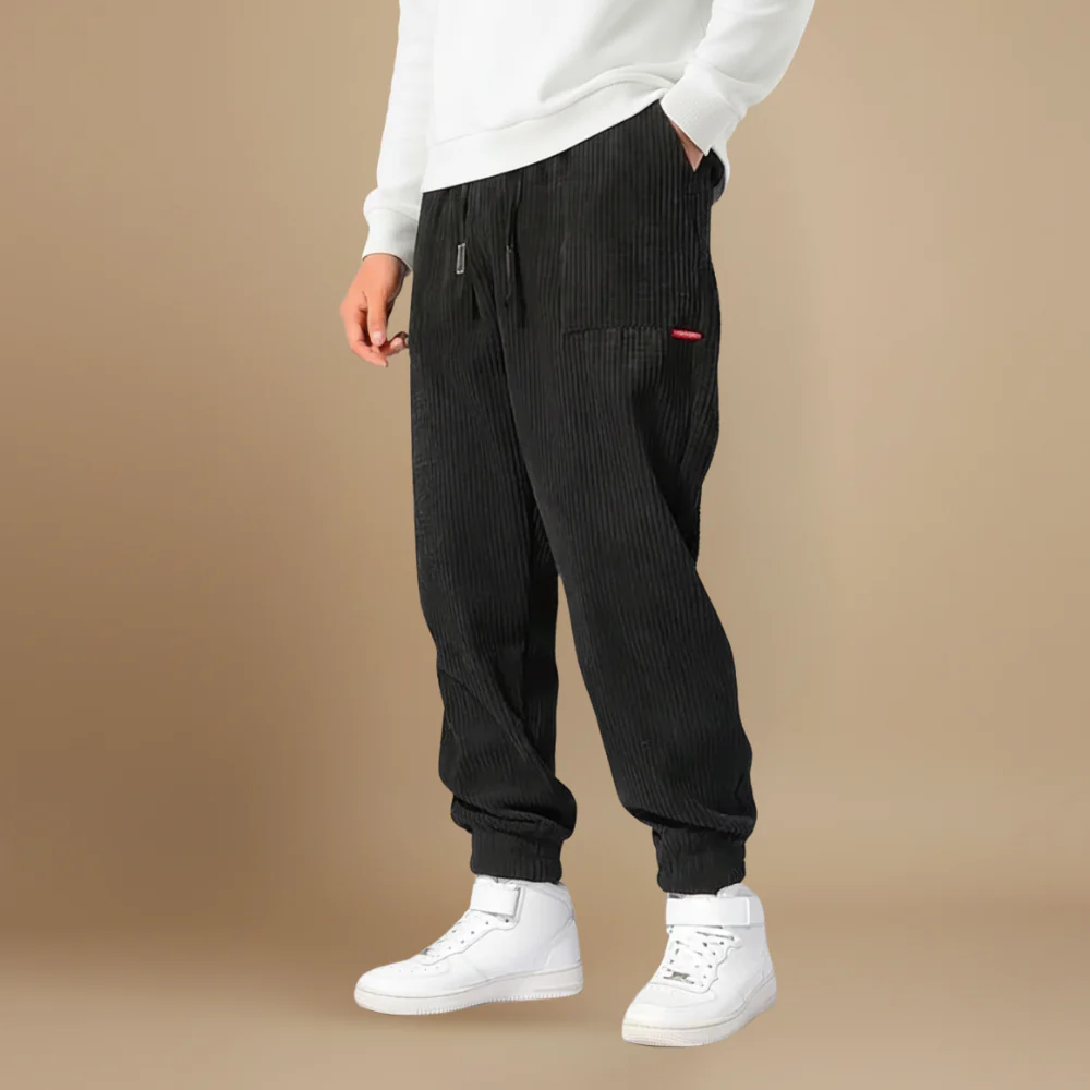 Men's corduroy relaxed fit streetwear joggers Fashion Grand