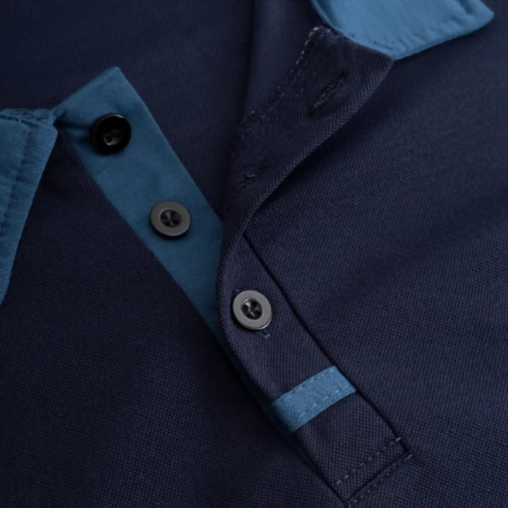 Men's short-sleeved polo shirt with slim fit and refined look Fashion Grand