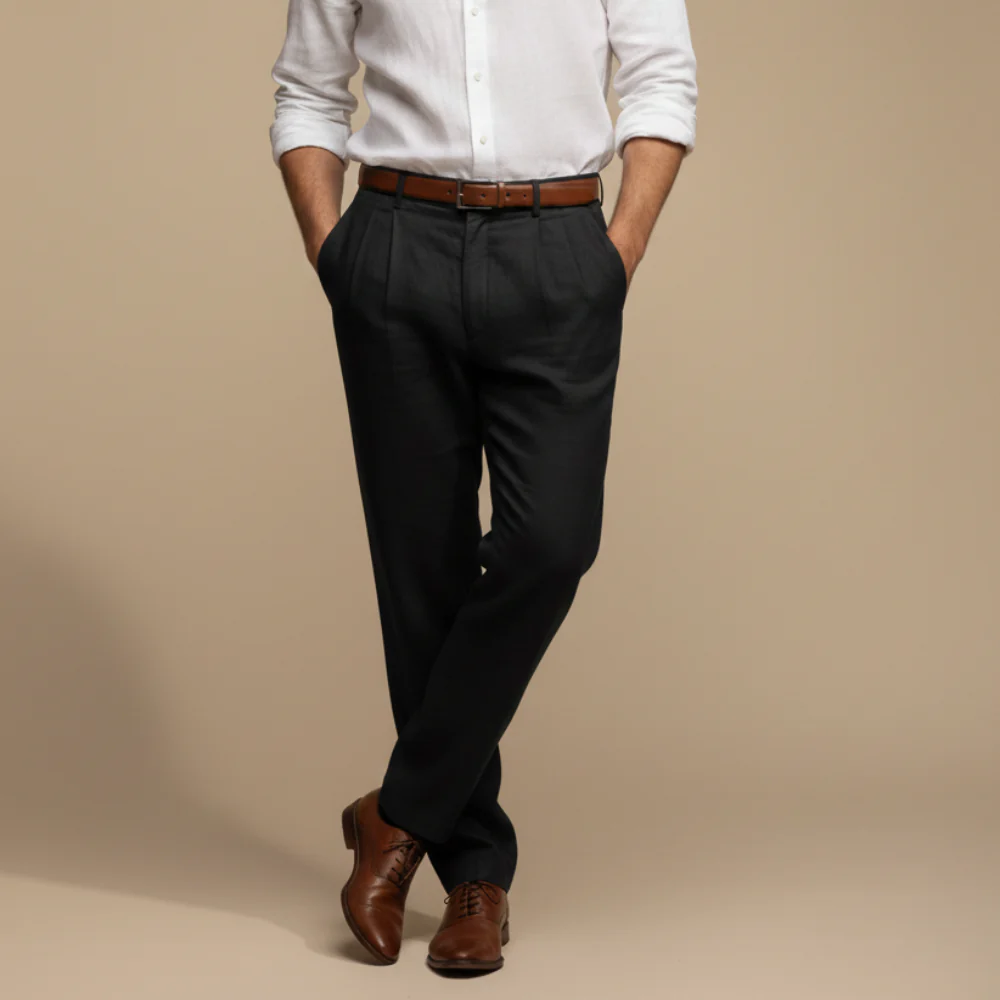 Men's breathable straight fit trousers for easy everyday wear Fashion Grand