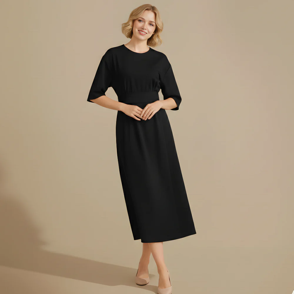 Women’s casual midi dress relaxed fit for summer daily wear Fashion Grand