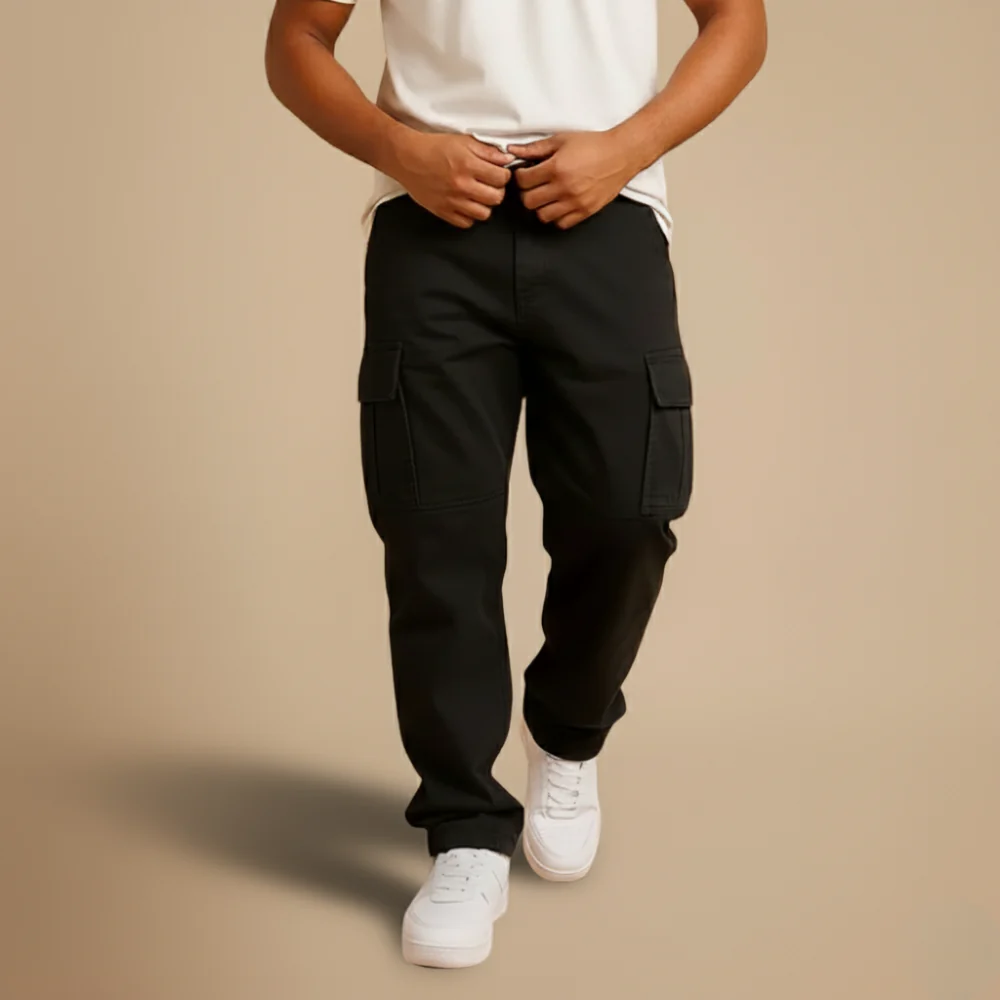 Men's Drawstring Multi Pocket Cargo Trousers Fashion Grand