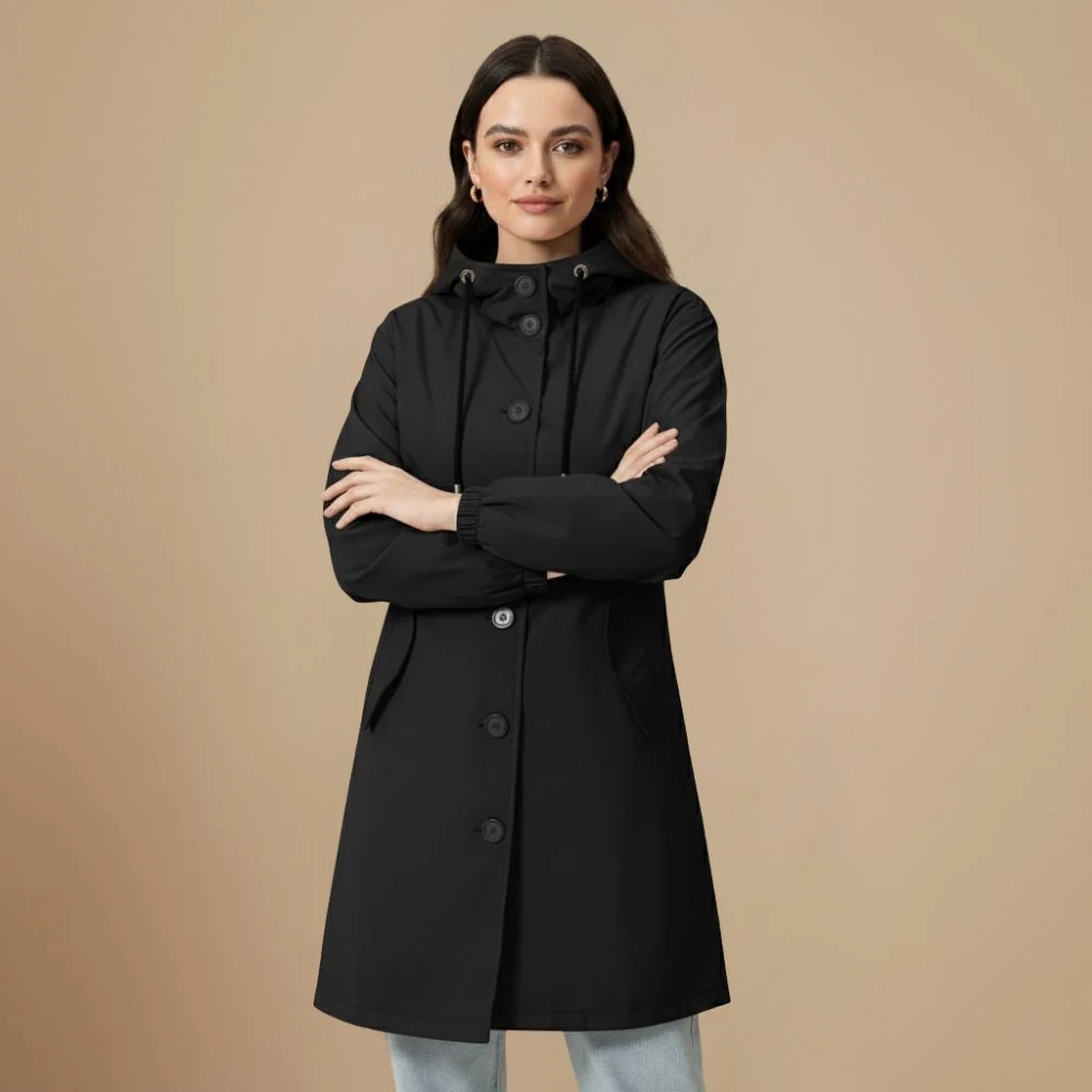 Women's Drawstring Hood Loose Fit Casual Jacket Fashion Grand