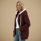 Women's Warm Fuzzy Zip Hoodie Fashion Grand