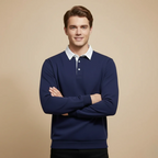 Men’s long sleeve polo sweater