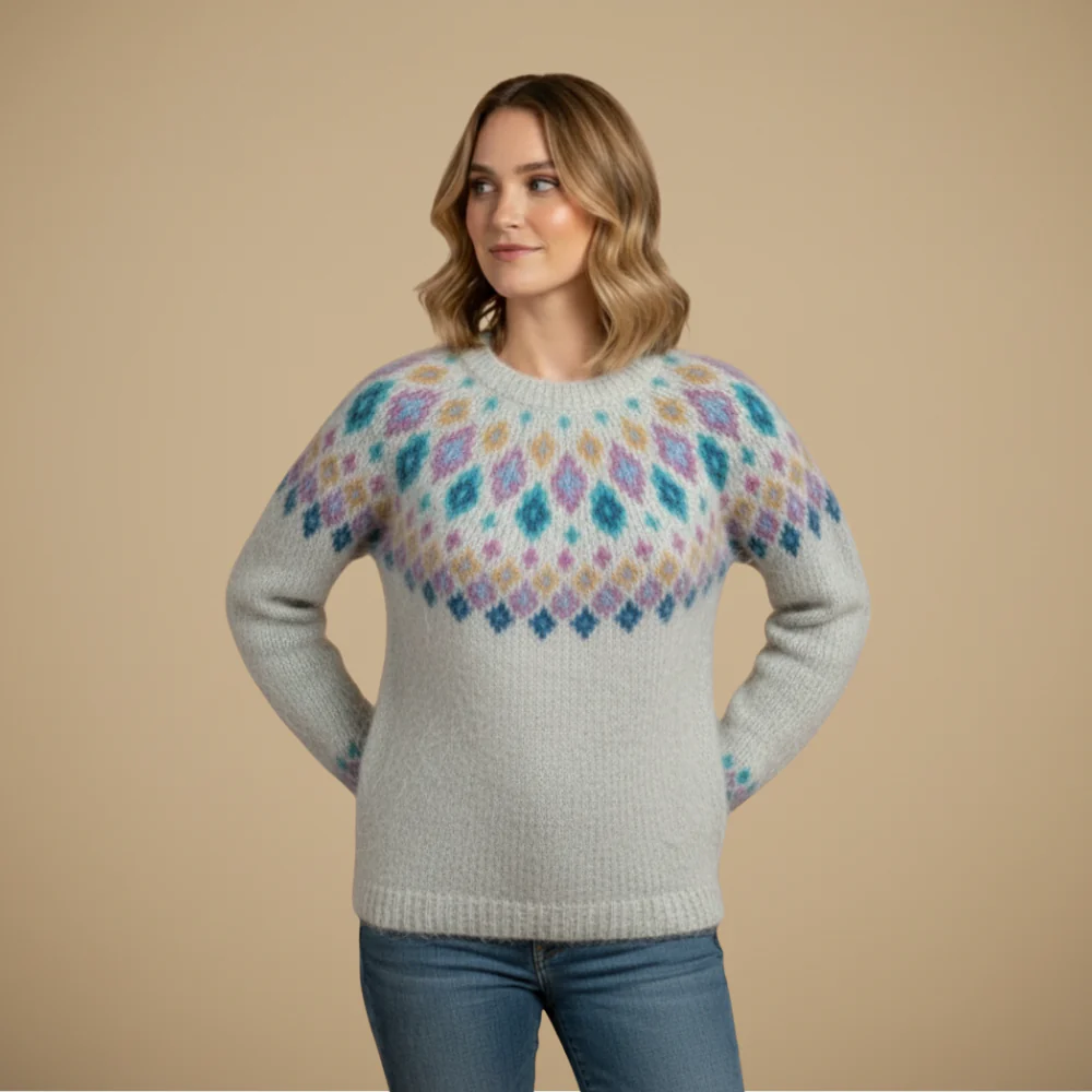 Women's Fair Isle Loose Knit Jumper &nbsp;Sweater Fashion Grand