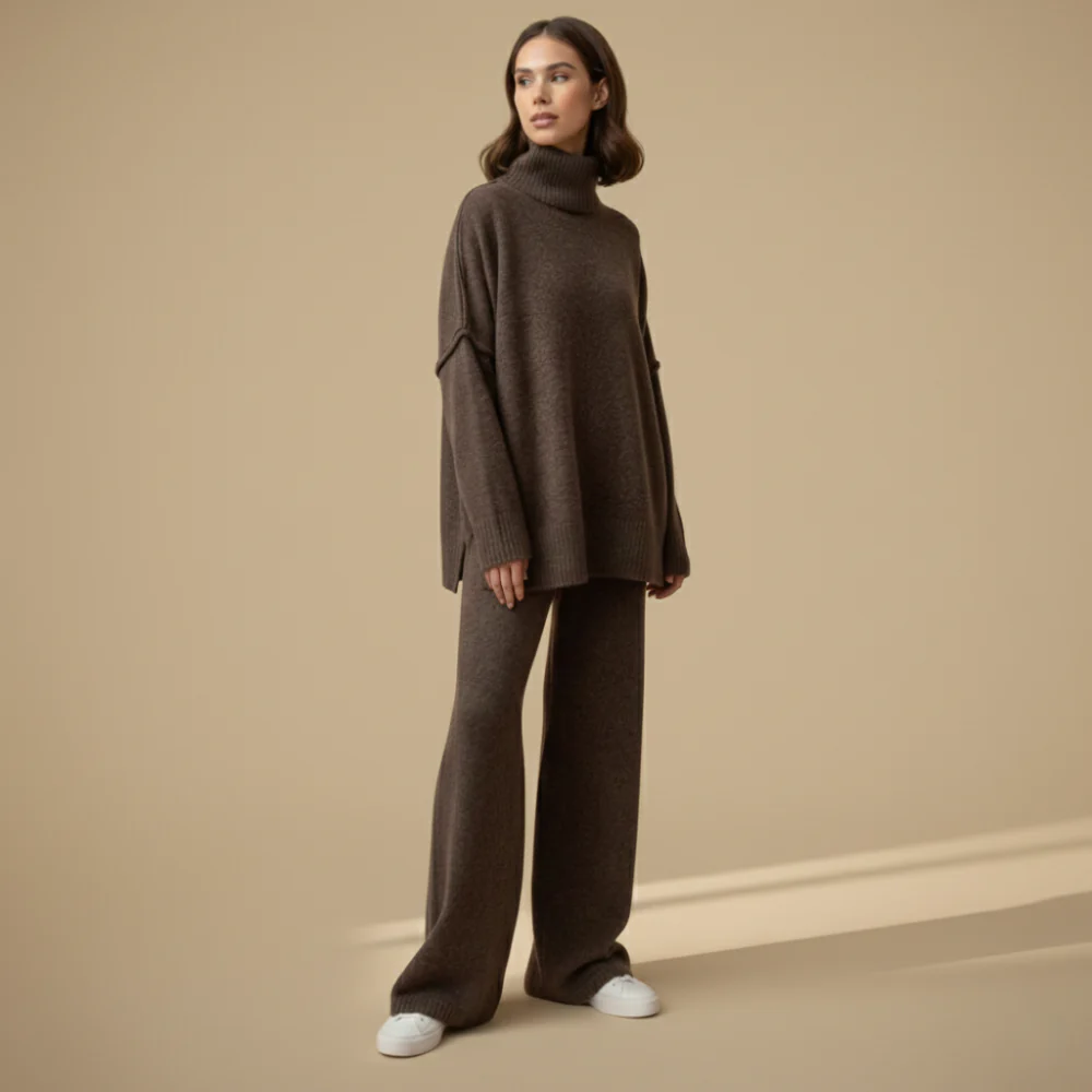 Women’s Chunky Knit Two Piece Set Fashion Grand