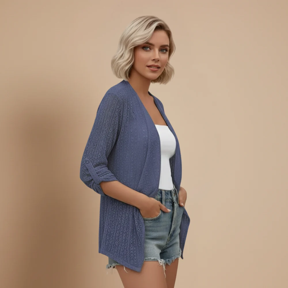 Women's long sleeve lightweight cardigan
