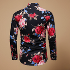 Men's shirt with floral print – long sleeves for a modern casual style Fashion Grand