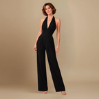 Women’s casual wide-leg jumpsuit with halter back Fashion Grand