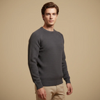 Men Basic Round Neck Knitted Jumper Fashion Grand