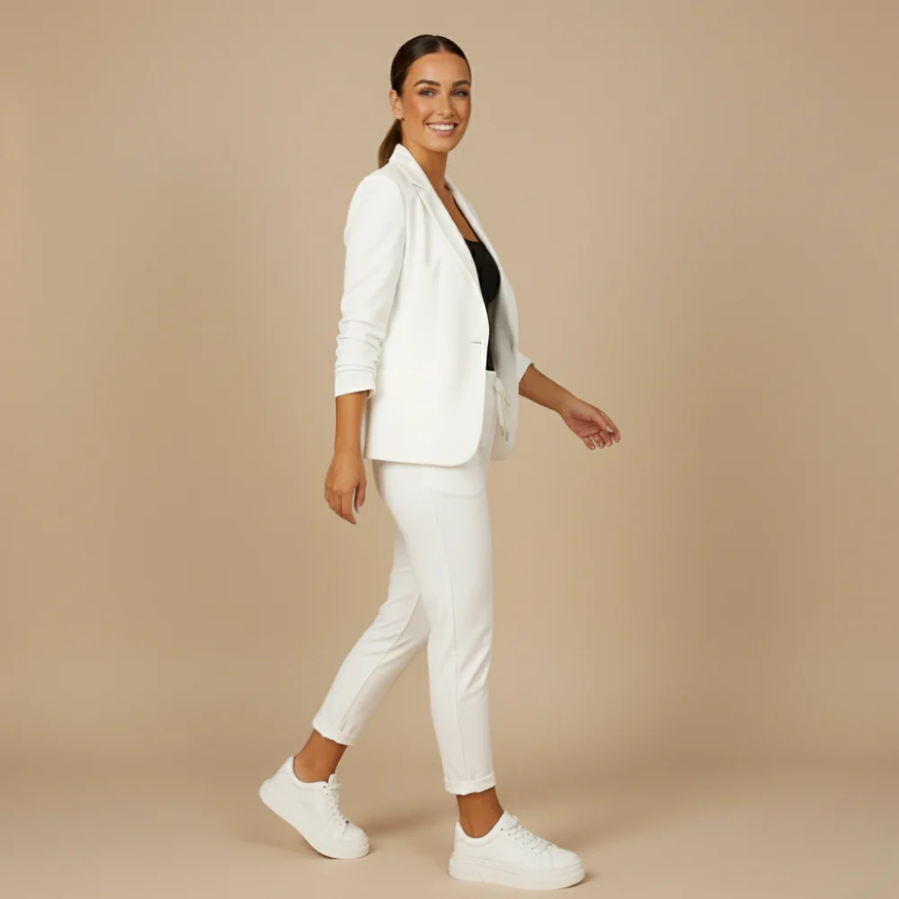 Women's Office Blazer Jogging Trousers Set Fashion Grand