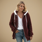 Women's Warm Fuzzy Zip Hoodie Fashion Grand
