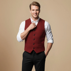 Men's Tailored Gilet Button Up Layering Look Fashion Grand