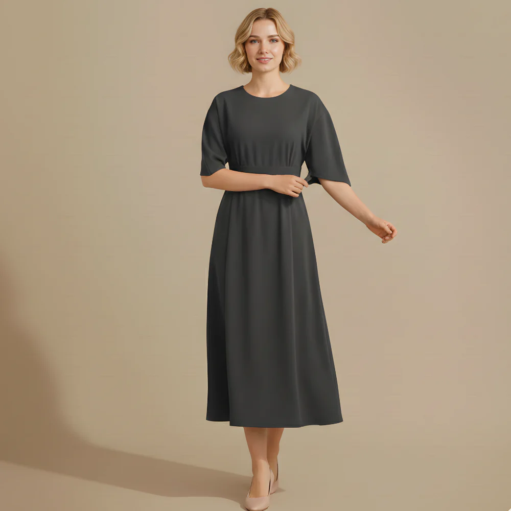 Women’s casual midi dress relaxed fit for summer daily wear Fashion Grand
