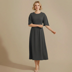Women’s casual midi dress relaxed fit for summer daily wear Fashion Grand