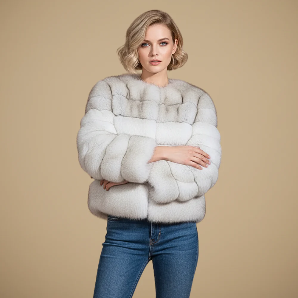 Women's Thick Warm Round Neck Winter Coat Fashion Grand
