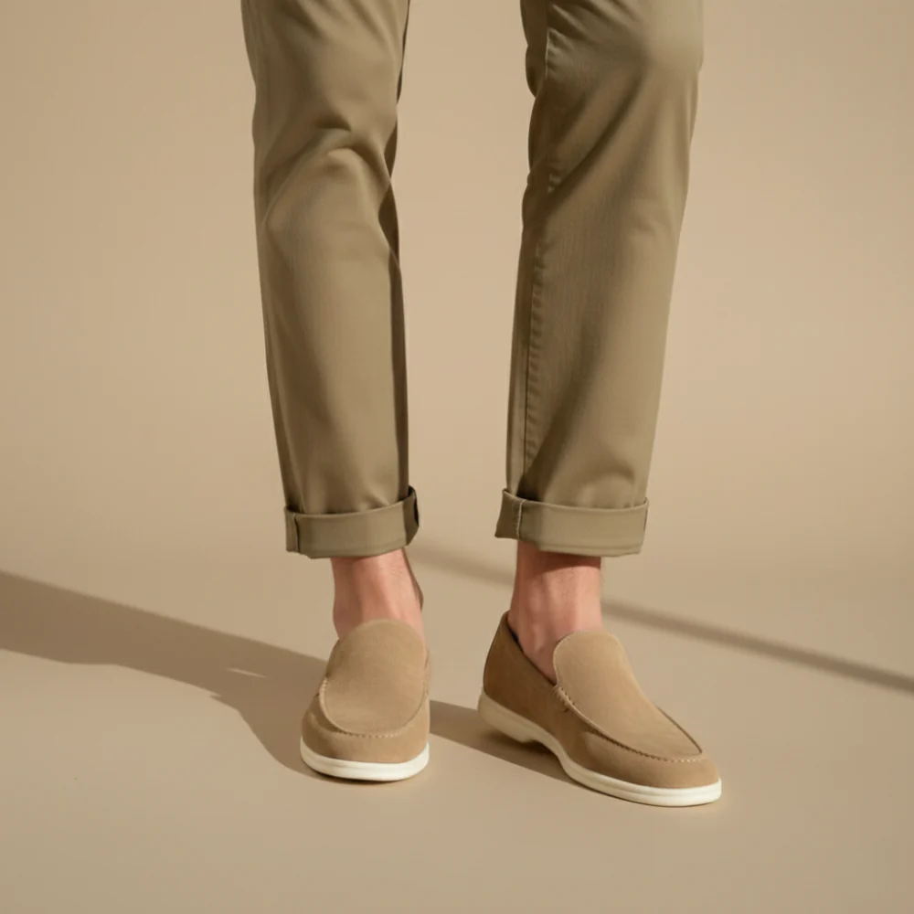 Men's casual classic loafers white contrast sole Fashion Grand