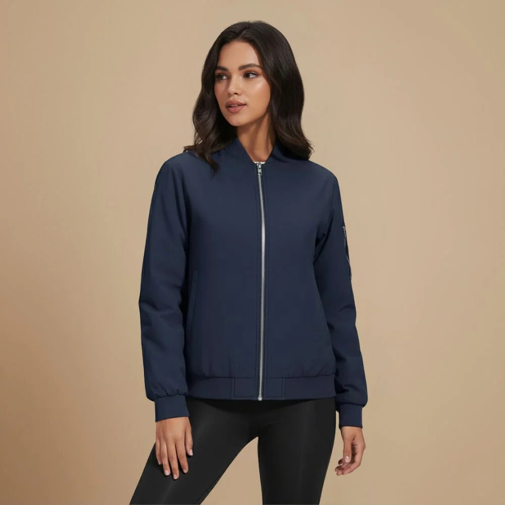 Padded Full Zip Bomber Outerwear for Women Fashion Grand