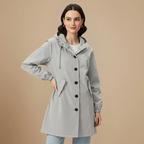 Women's Drawstring Hood Loose Fit Casual Jacket Fashion Grand