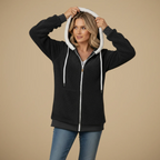 Women's Warm Fuzzy Zip Hoodie Fashion Grand