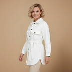 Women's long sleeve jacket button front outer layer Fashion Grand