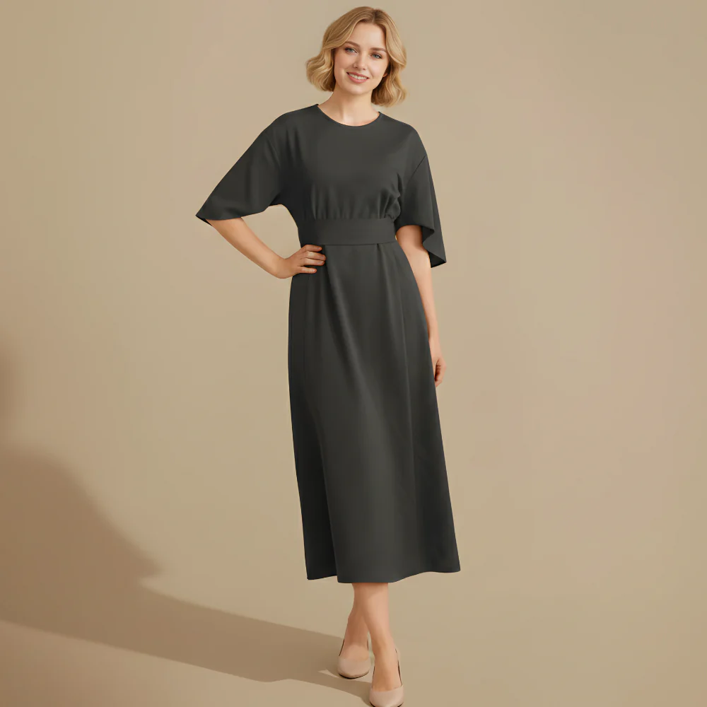 Women’s casual midi dress relaxed fit for summer daily wear Fashion Grand