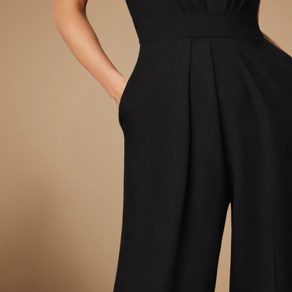 Women’s casual wide-leg jumpsuit with halter back Fashion Grand
