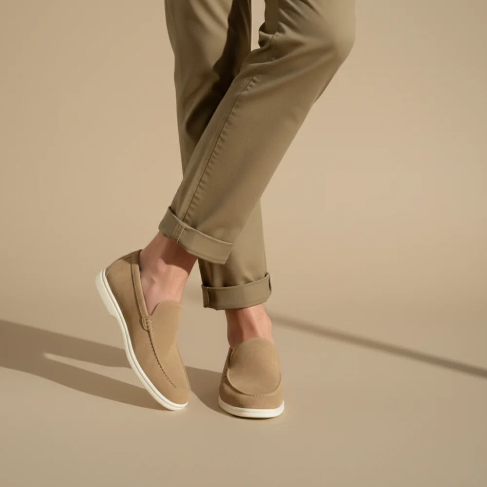 Men's casual classic loafers white contrast sole Fashion Grand