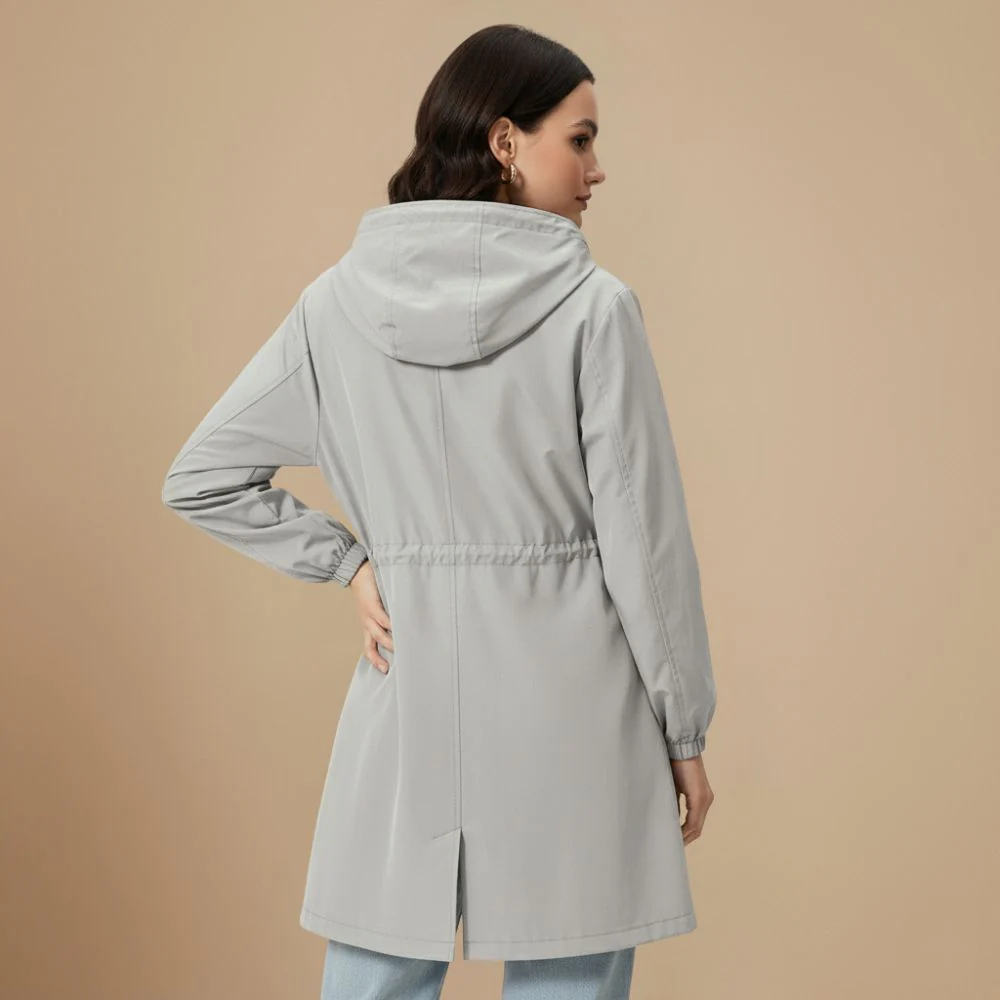 Women's Drawstring Hood Loose Fit Casual Jacket Fashion Grand