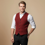 Men's Tailored Gilet Button Up Layering Look Fashion Grand