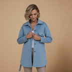 Women's long sleeve jacket button front outer layer Fashion Grand