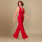 Women’s casual wide-leg jumpsuit with halter back Fashion Grand