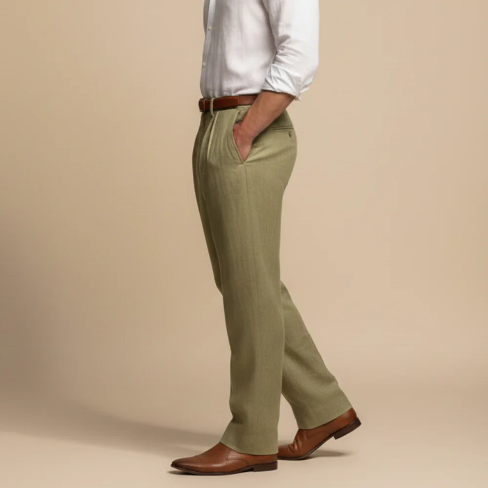 Men's breathable straight fit trousers for easy everyday wear Fashion Grand