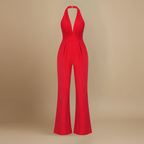 Women’s casual wide-leg jumpsuit with halter back Fashion Grand
