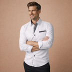 Men’s slim fit long sleeve shirt for casual wear and refined style Fashion Grand