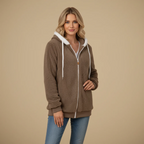 Women's Warm Fuzzy Zip Hoodie Fashion Grand