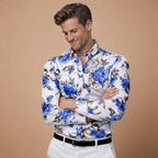 Men's shirt with floral print – long sleeves for a modern casual style Fashion Grand