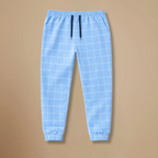 Men’s casual slim fit checkered sweatpants Fashion Grand