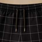 Men’s casual slim fit checkered sweatpants Fashion Grand