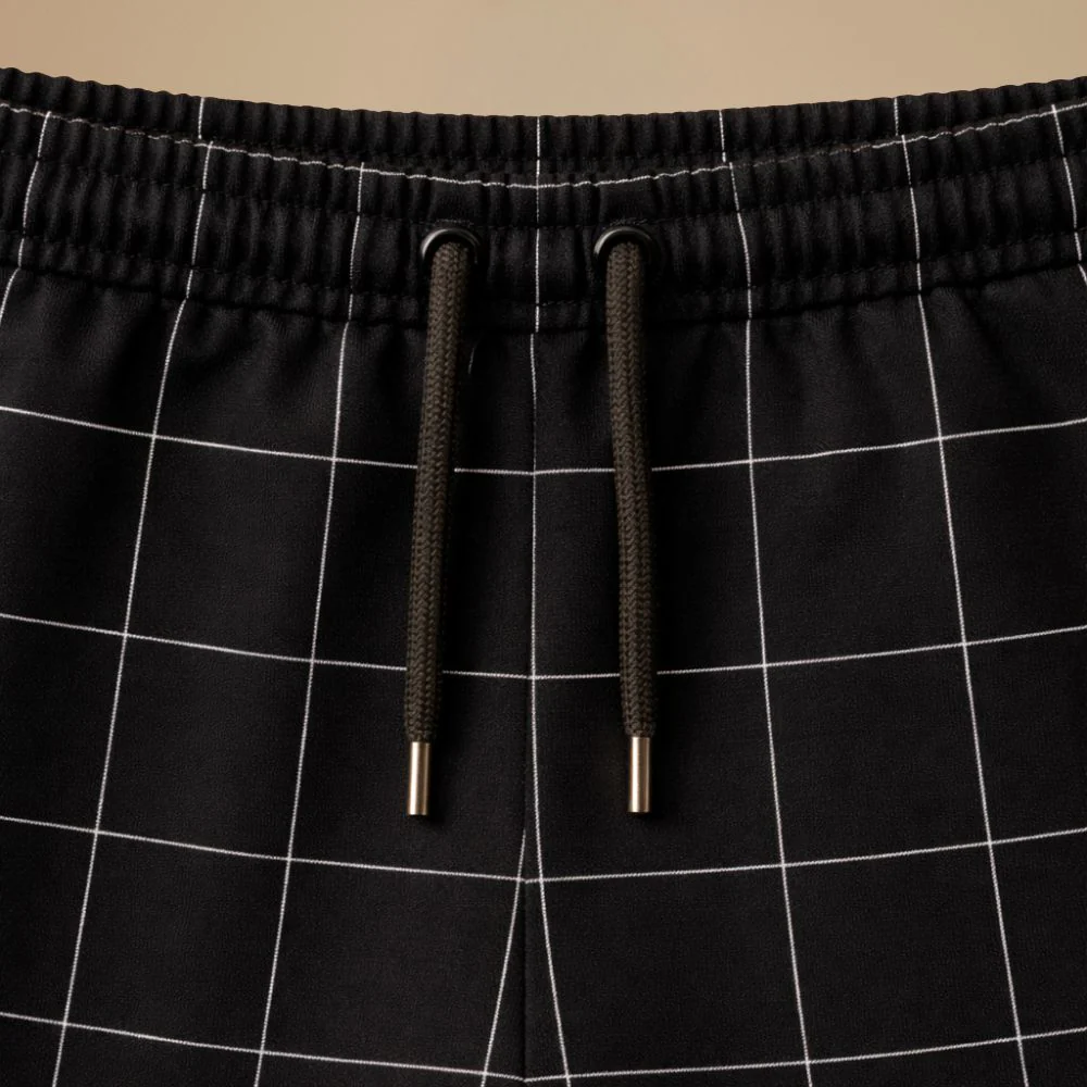 Men’s casual slim fit checkered sweatpants Fashion Grand