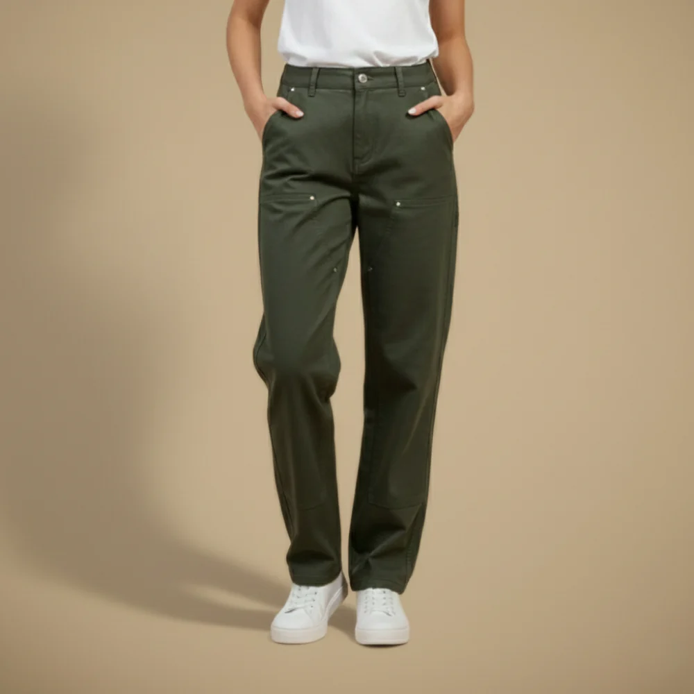 Women's Casual Minimalist Denim Trousers Fashion Grand