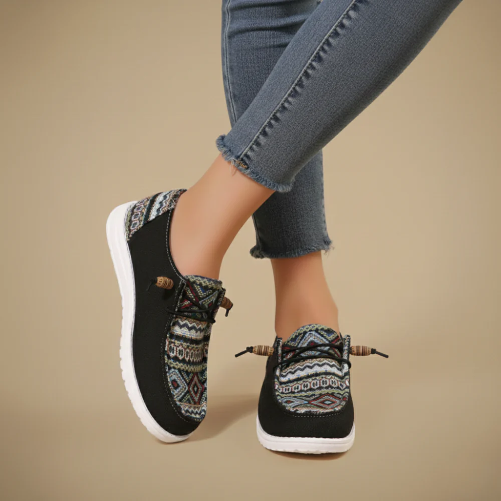 Women's casual patterned slip-on loafers Fashion Grand