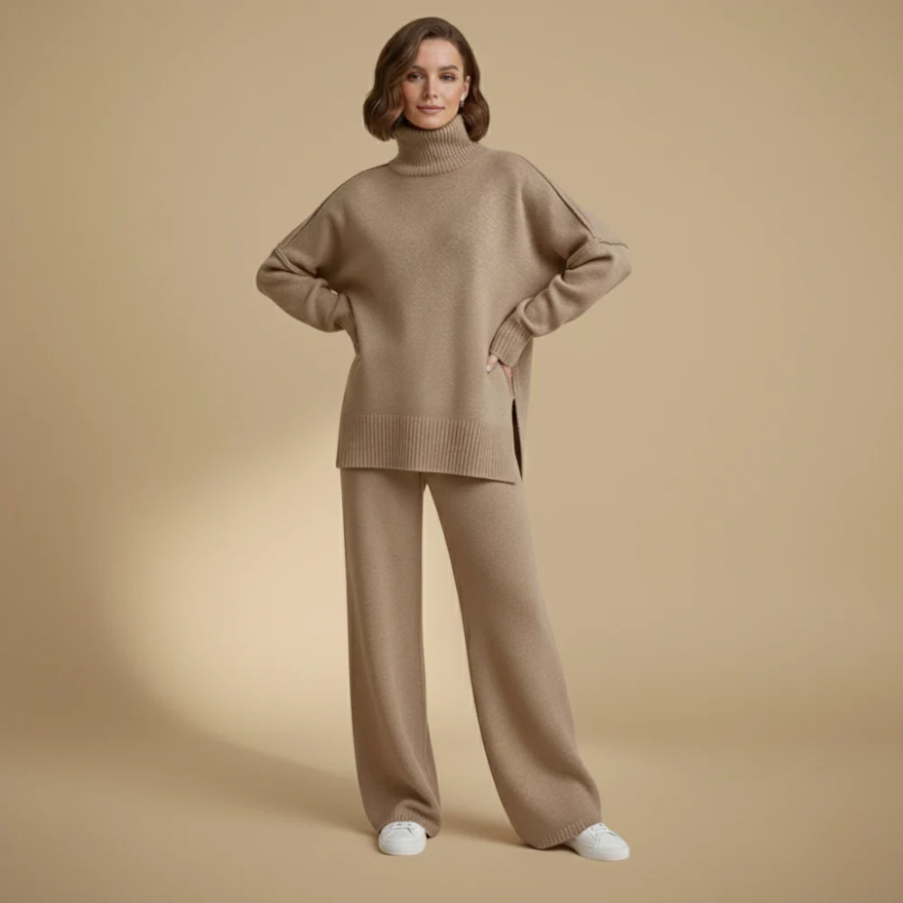 Women’s Chunky Knit Two Piece Set Fashion Grand