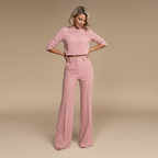 Women's Elegant Crop Top Wide Leg Co-ord Fashion Grand