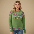 Women's Fair Isle Loose Knit Jumper &nbsp;Sweater Fashion Grand
