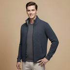 Men's Thick Knit Full Zip Sweater Fashion Grand